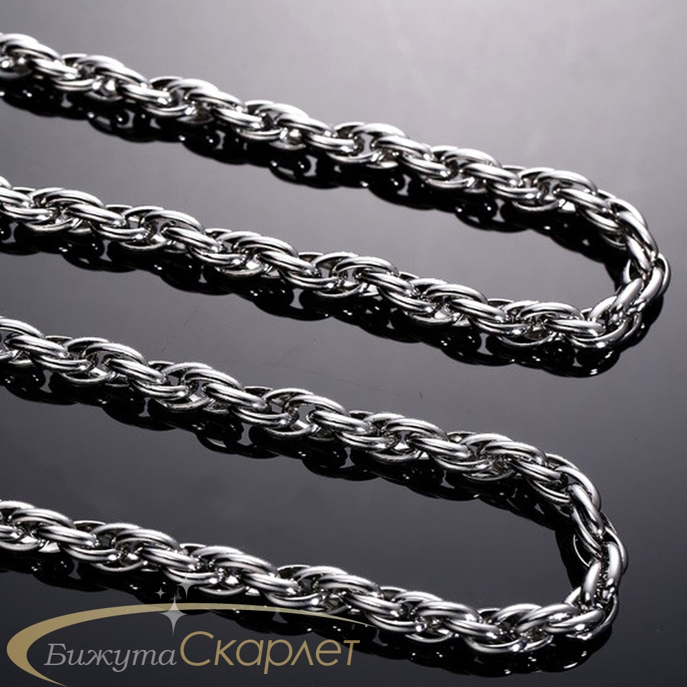 Висококачествен ланец от неръждаема стомана стилна плетка, дълъг 60 см, широк 0,7 см - S-ML1254