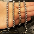 Висококачествен ланец от медицинска стомана 60 см, широк 0,6 см с гривна в 4 размера, стилна плетка - S-ML1406