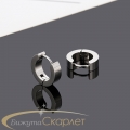 Стабилни стоманени халки обеци с диаметър 1,2 см и широки 0,3 см, английско закопчване, не си сменят цвета- S-O1997
